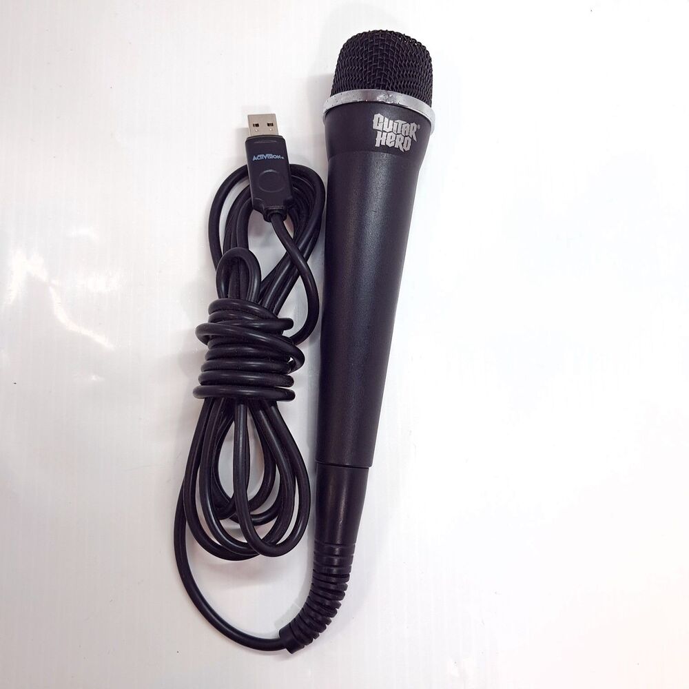 Guitar Hero Microphone Activision 96203 Wired USB Replacement XBOX Wii PS3 WORKS